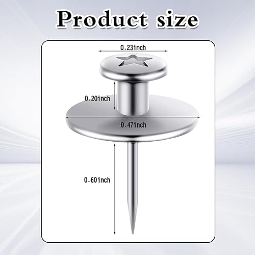 Miniatura 2 de 30 uñas colgantes de doble cabeza para arte de pared, tachuelas para pulgar, pasadores largos para colgar fotos, kit para colgar cuadros para el