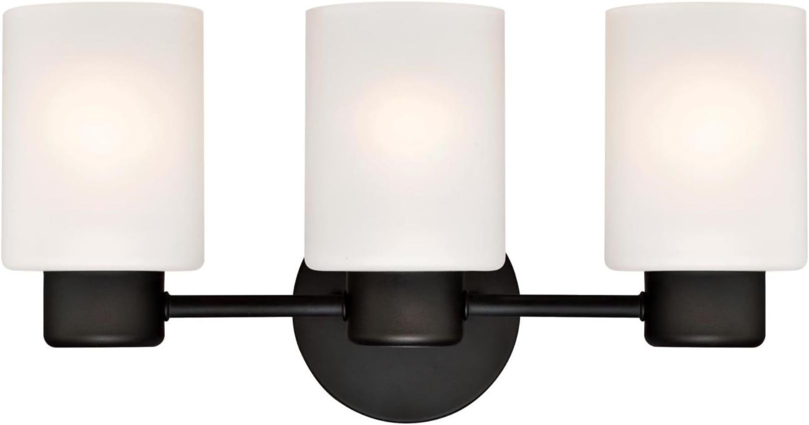 6354100 Sylvestre Three-Light Indoor Wall Fixture, Oil Rubbed Bronze Finish with Frosted Glass