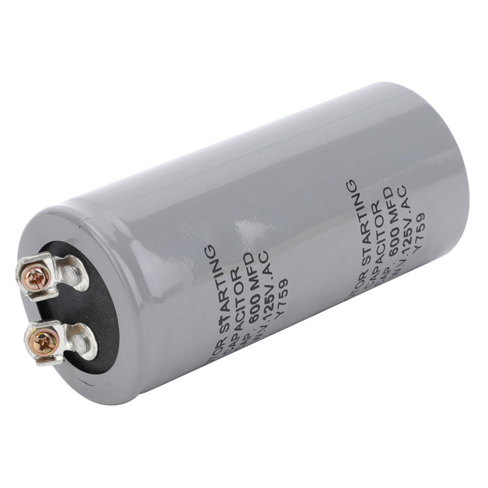 CD60 600MFD 125V AC Motor Machine Start Capacitor,1.69 * 4.02in Motor Start Capacitor for Motors, Fans, Motors, Air Compressors, Lifts