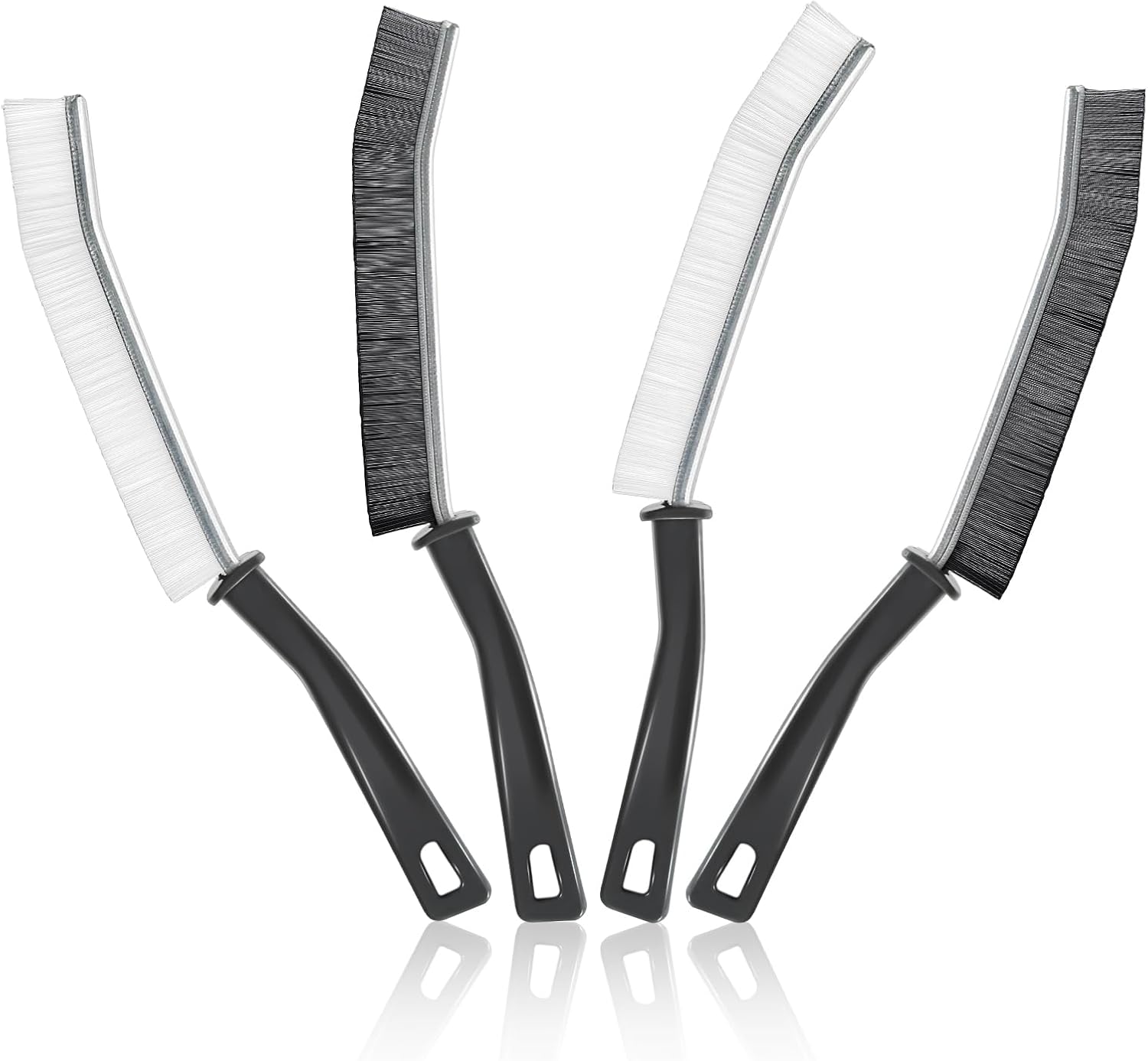 4-Piece Hard Bristle Crevice and Gap Cleaning Brush Set