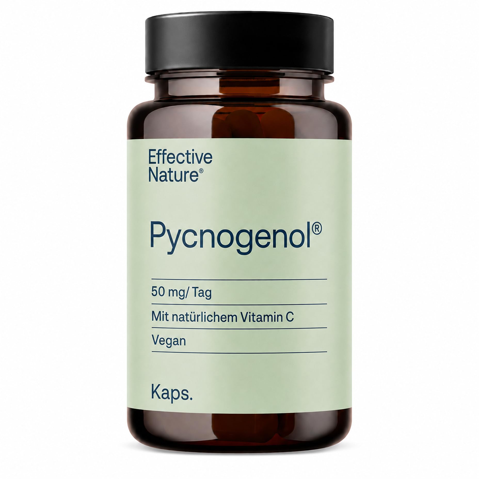 Effective Nature - Pinienrindenextrakt hochdosiert - Original Pycnogenol - mit Vitamin C aus der Acerolakirsche - Vegan - ohne Zusätze