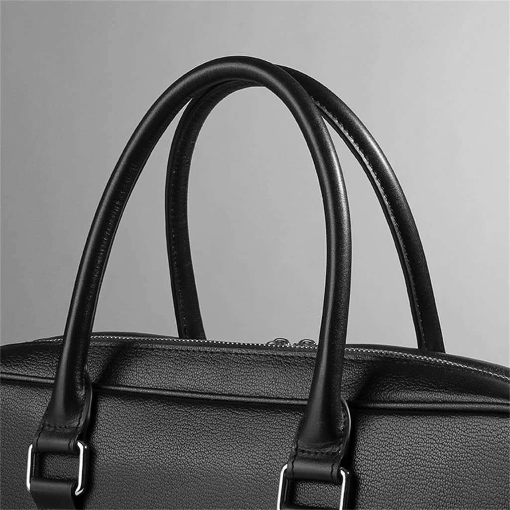 Men's Leather Handbag Zipper Cowhide Fashion Bag Business Briefcase Single Shoulder Crossbody