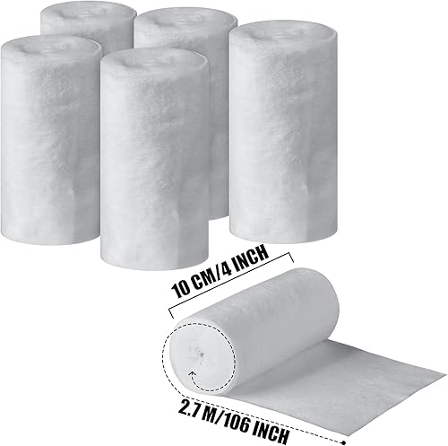 Miniatura 2 de Nuanchu 6 Rollos de Relleno de Yeso Suave Paquete Individual Relleno para Usar con Tela de Yeso Vendaje de Gasa para Halloween Vendaje de Envoltura