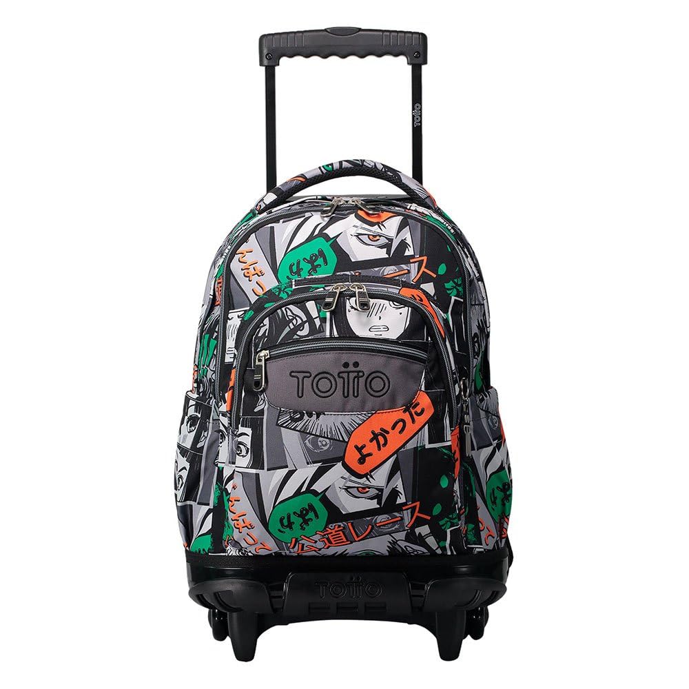 Mochila escolar con ruedas manga - Renglones TOTTO TAMAÑO GRANDE