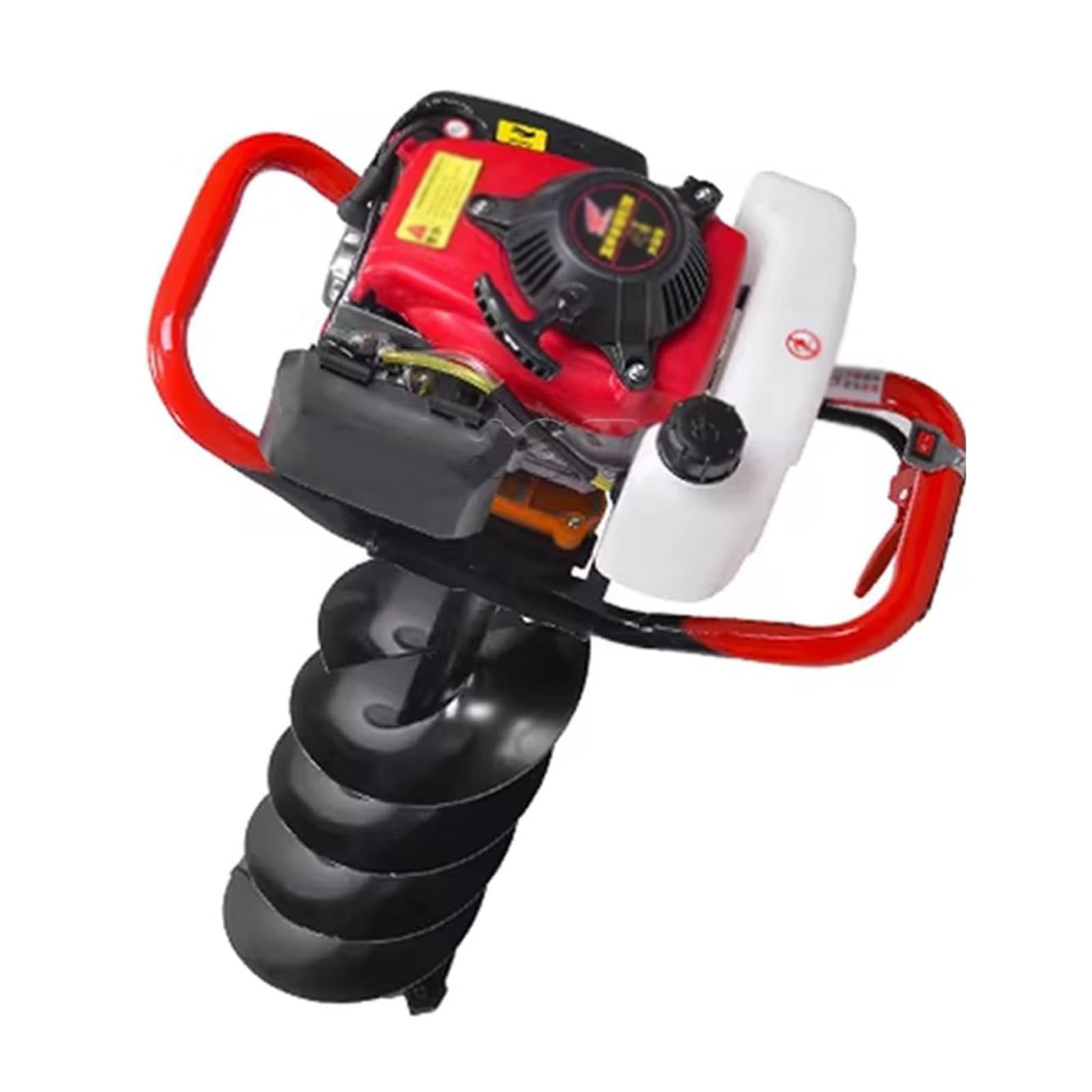 HajMyrdonyx 4-Stroke Gas Powered Post Hole Digger with Auger Bits, Heavy Duty Earth Auger Fence Post Digger Tool for Tree Planting, Poles and Shrubs, Earth Auger Hole Borer 15cm