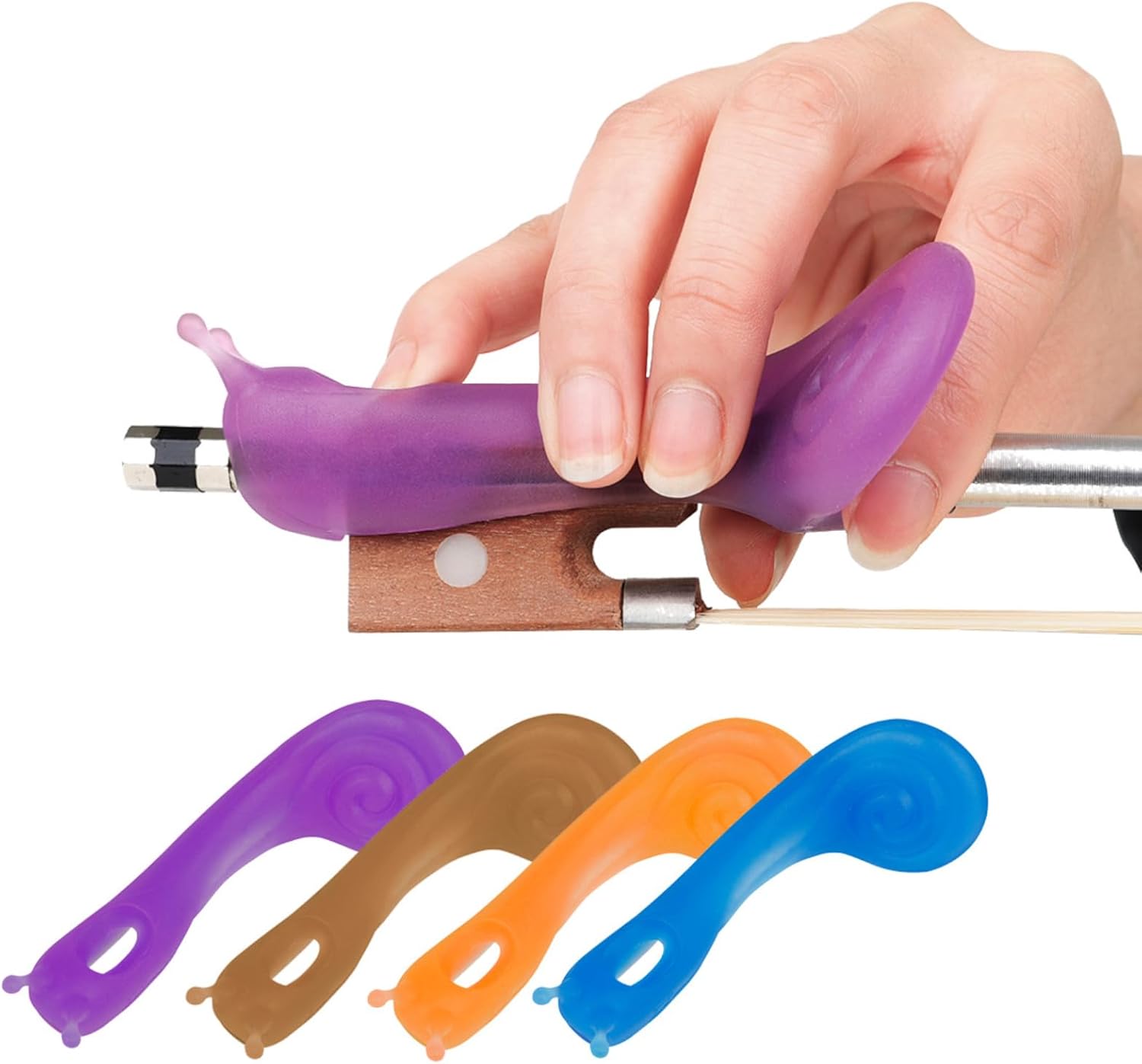 Violin Bow Grip Corrector Snail Shaped Holder Teaching Aid Beginners Proper Bow Holding Posture Comfortable