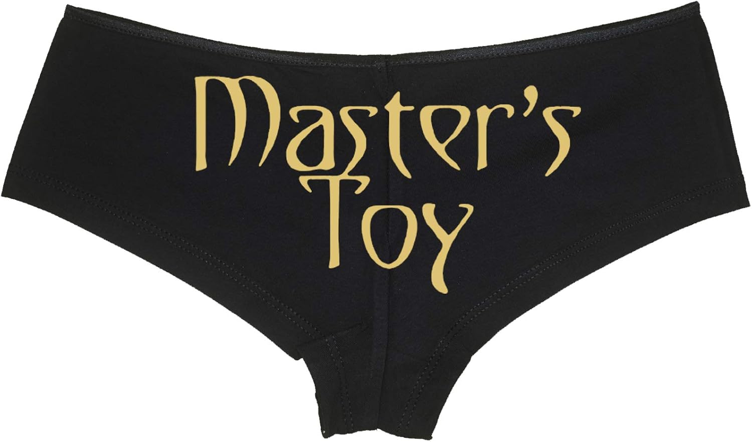 Knaughty Knickers Masters Toy For Owned BDSM Sub Slut DDLG Sexy Black Boyshort
