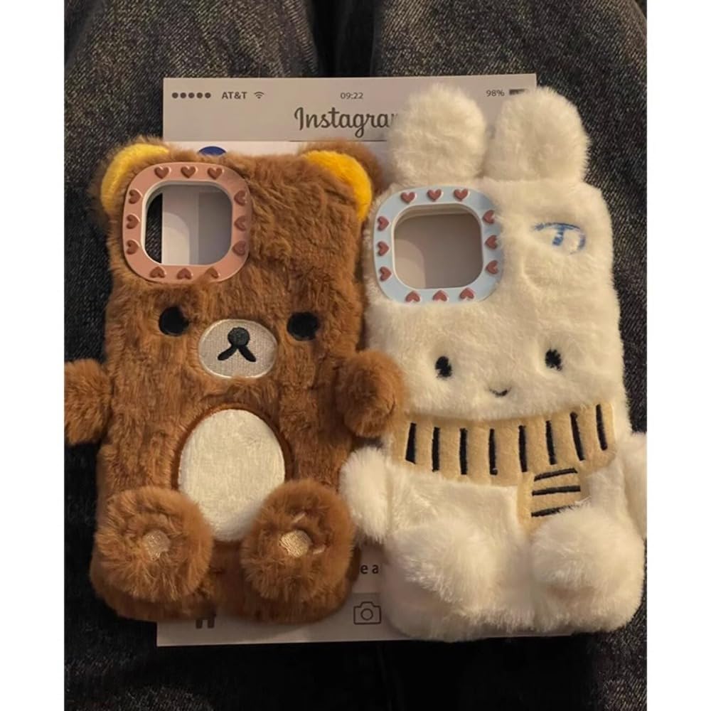 Amazon.co.jp: iPhone 13対応 ふわふわ ぬいぐるみ もこもこ ケース