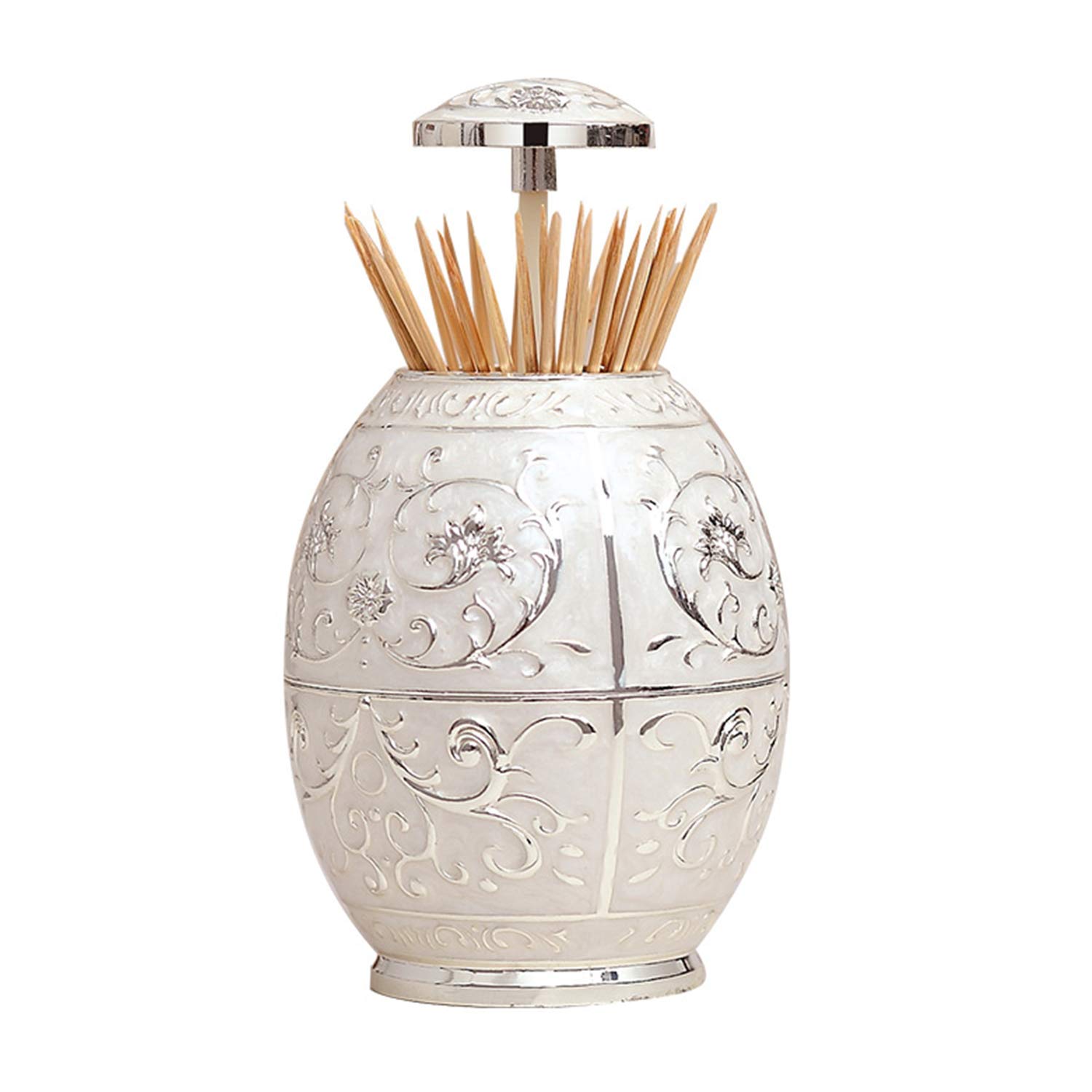 VANTIYAUS Toothpick Holder, Jeweled Royal Vase Toothpick Holder for Medieval or Kitchen Table Decor Sculptures As Decorative Toothpick Case Gifts