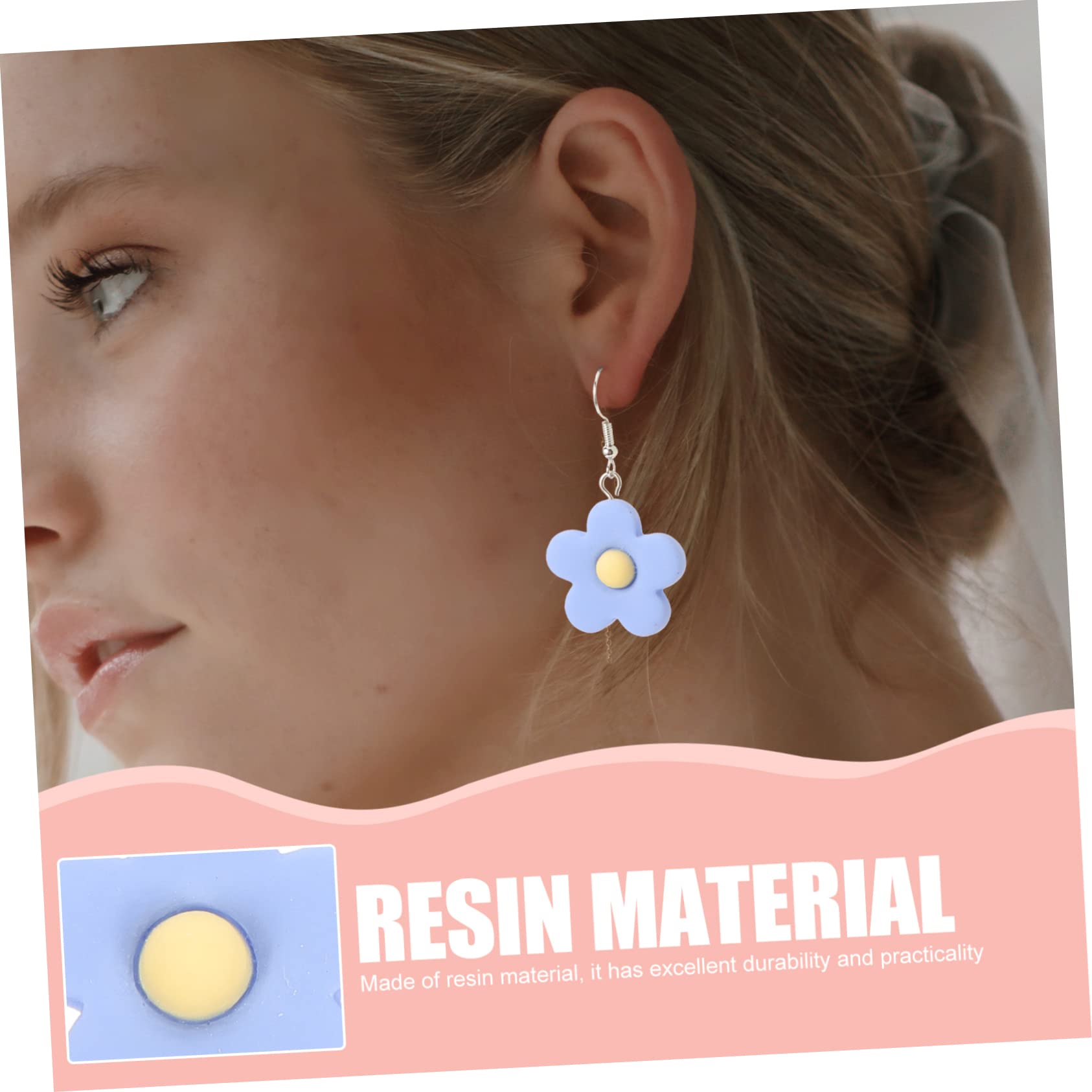 SHERCHPRY 35paia Orecchini Goccia Resina Forma Di Fiore Per Donne Di Colorati Per Occasioni Speciali e Uso Quotidiano