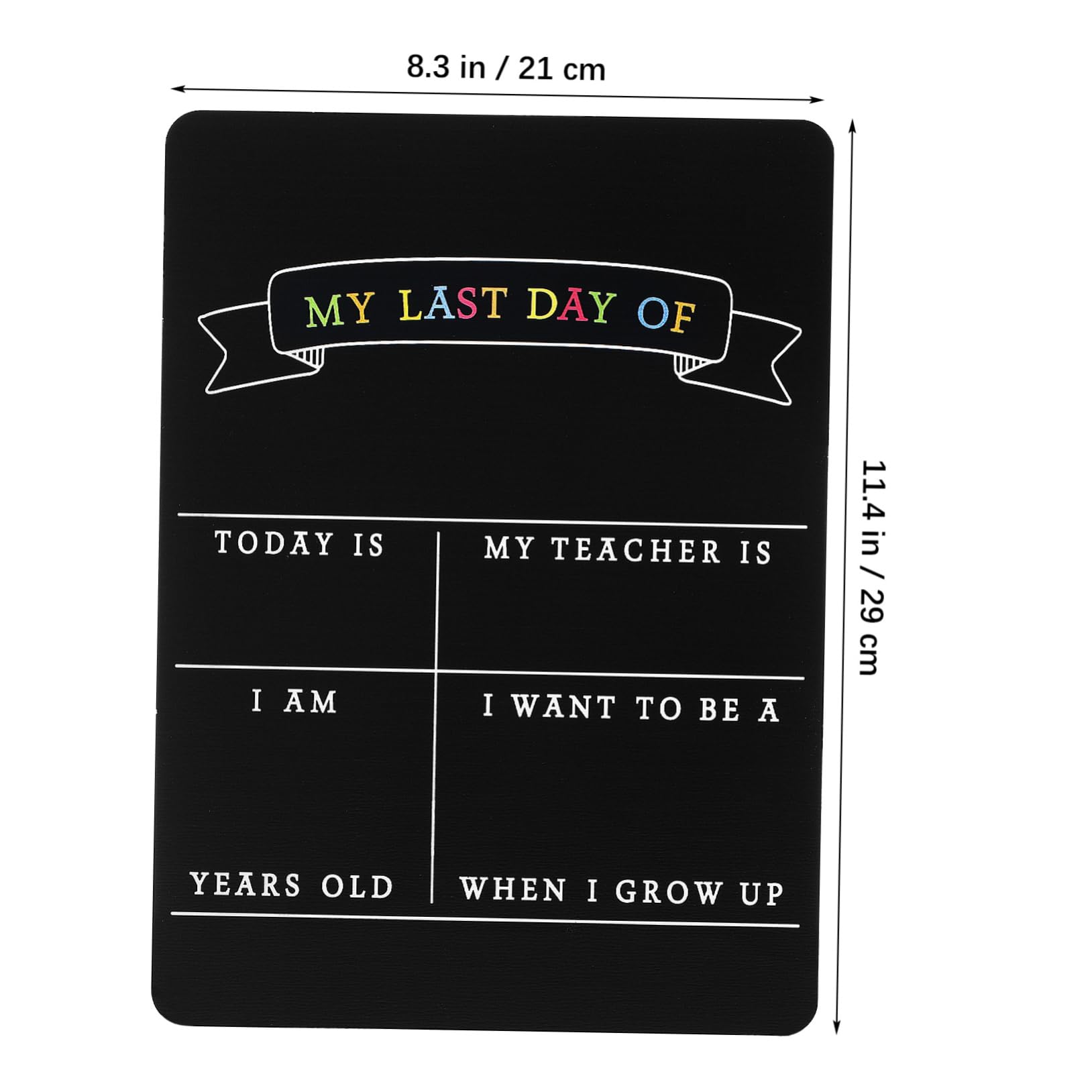 DOITOOL First Day of School Chalkboard Reversible Day Sign Board for Graduation Back to School Decor Double Sided Memory Board for Lasting Memories