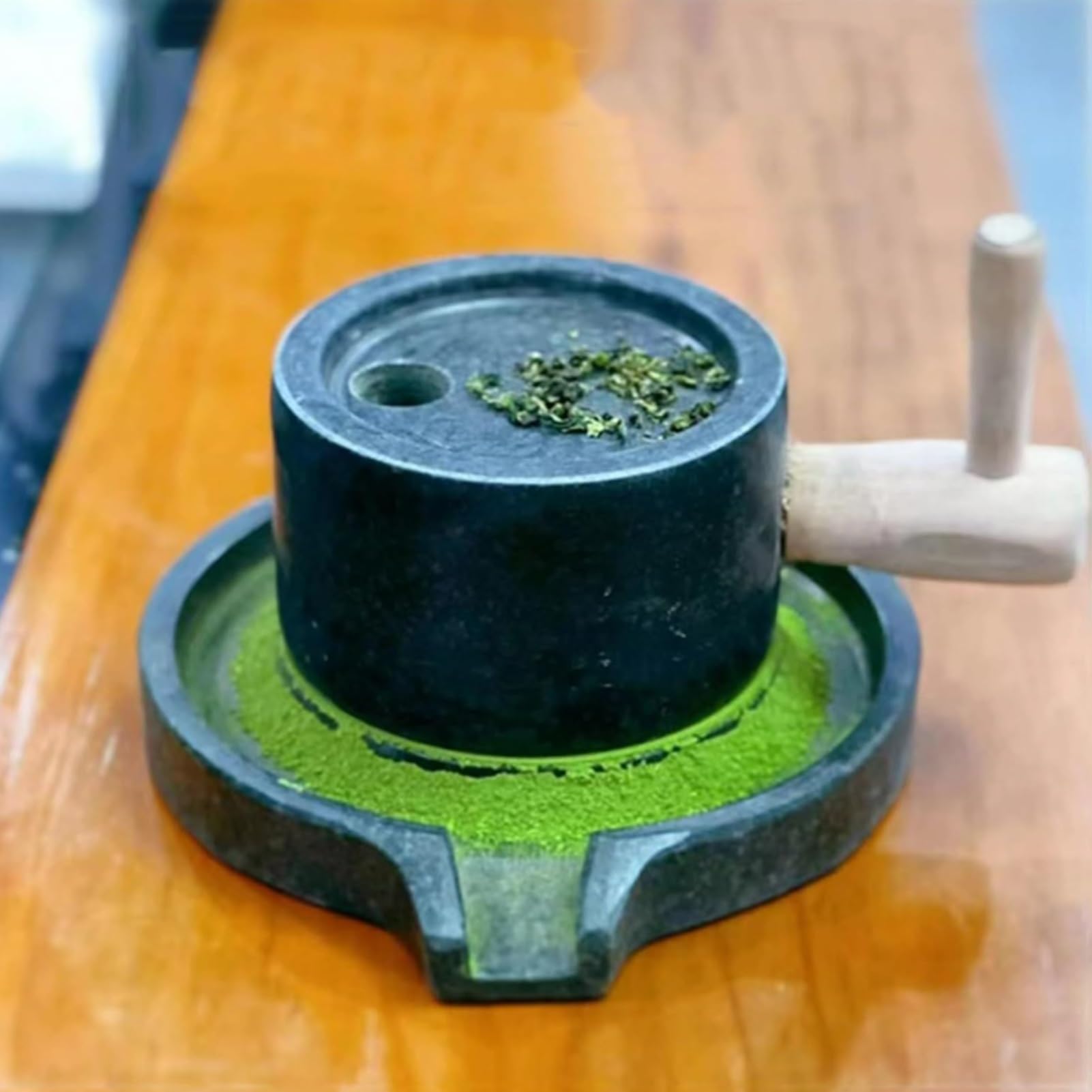 Stone Grain Mill,stone Mill Grinder, Stone Grain Mill Small Matcha Tea Powder Grinding Machine, Bluestone Wheat Barley Rice Grinder, for Grind Dry and Wet Foods for Grains,Beans and Barley