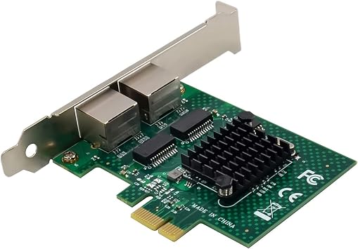 Dual-Port PCIe Gigabit Ethernet Server Adapter with NetXtreme BCM5720-2P Chipset PCI Express 1000M Network LAN Card for Windows Sever Linux Ubuntu VMware