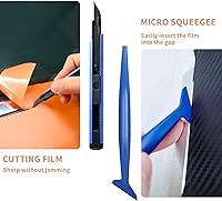 Vista 6 de Gomake El kit de herramientas de película de vinilo para ventana de vehículo incluye escobilla de fieltro de 4 pulgadas, cuchillo y cuchillas