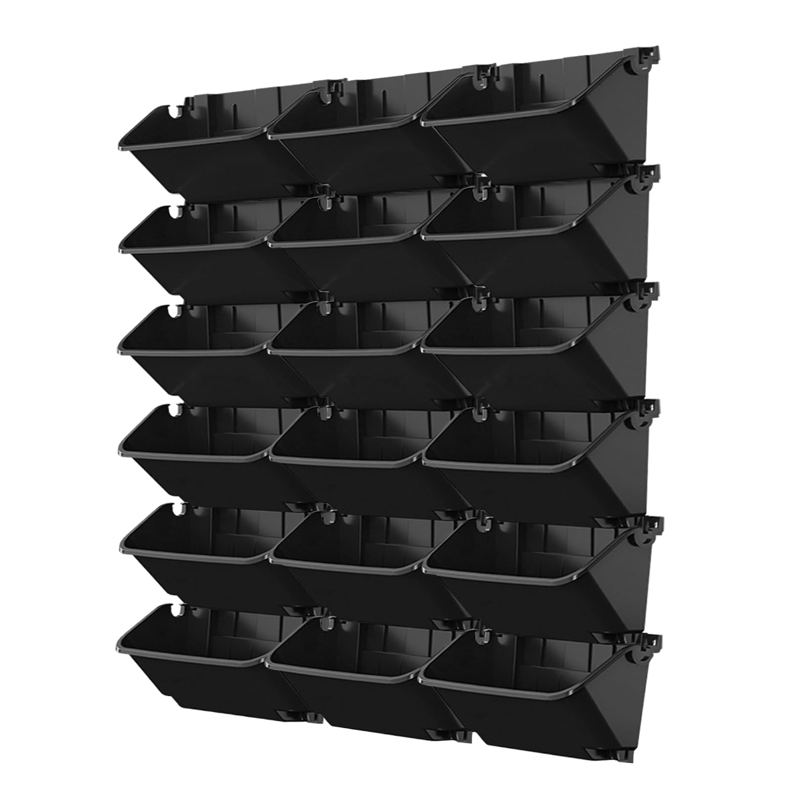 XQZMD Maceta de pared con riego automático, bolsas colgantes para exteriores con 18 macetas, pared verde vertical, maceta de bolsillo para colgar en la pared para interiores y exteriores