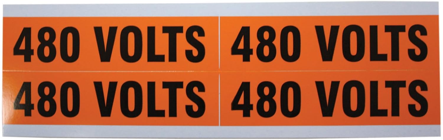 Ideal Industries 44-364 Voltage & Conduit Marker Card, 480V, Medium