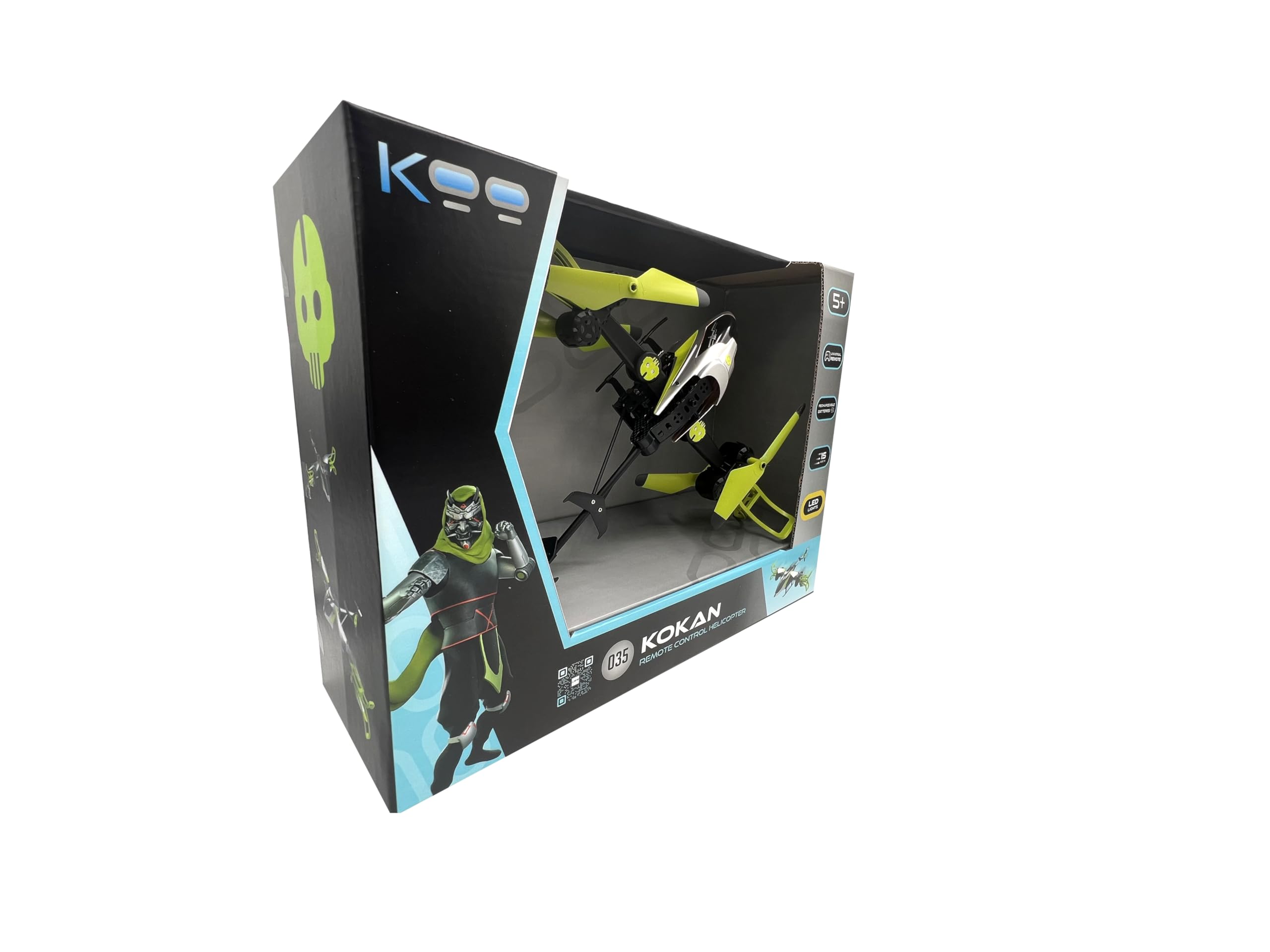 KOO - Be Blip - Kokan - Drone Quadcopter Télécommandée - Télécommande universelle KOO à 2 piles (non fournies) - Facile à utiliser - 4 canaux de contrôles - A partir de 10 ans - KAB-KOO-0035