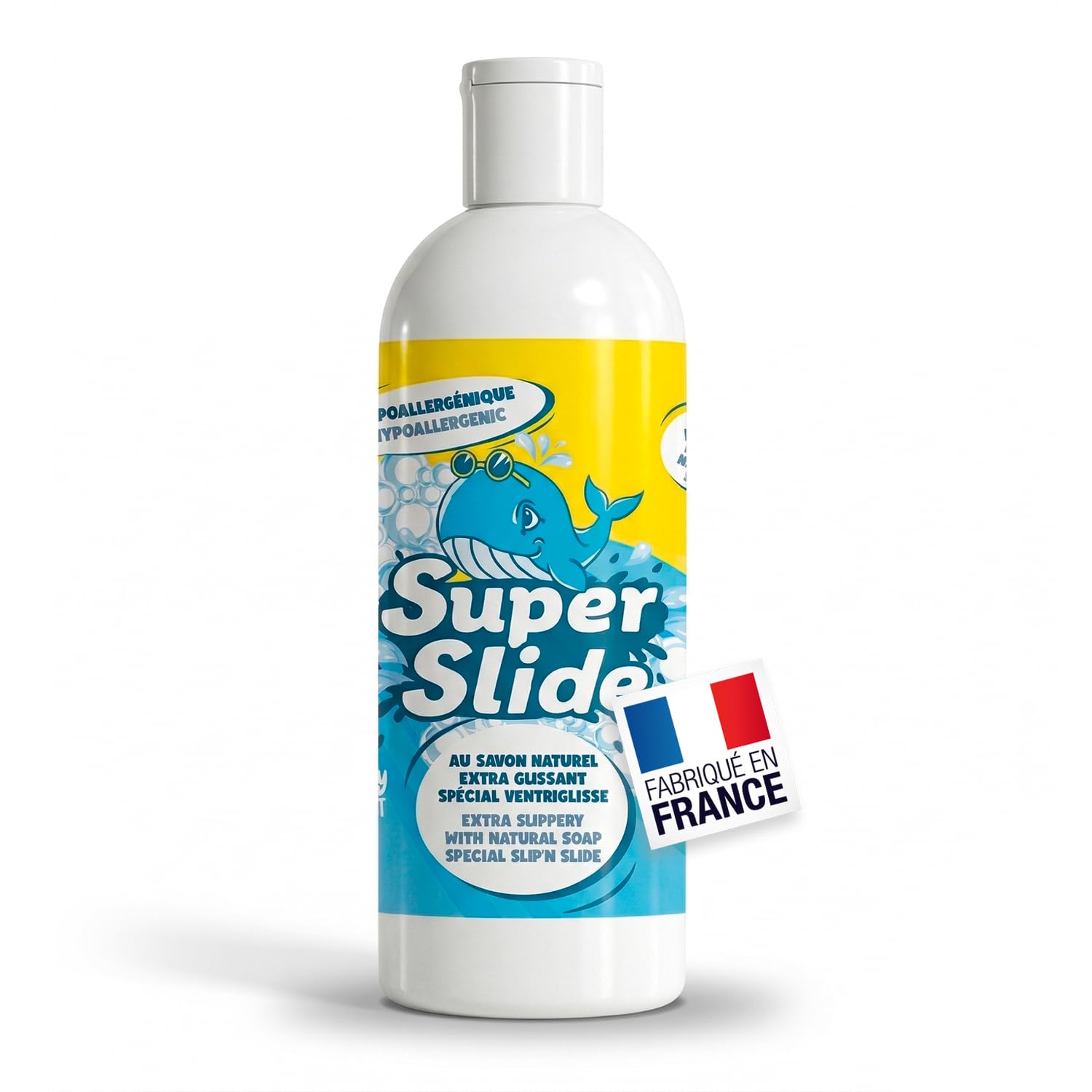 Original Cup Super Slide - Pack Savon Naturel Extra Glissant 1L - Spécial Ventriglisse - Savon Naturel - Fabriqué en France - Hypoallergénique - Jeu Eau Plein Air - Tapis de Glisse