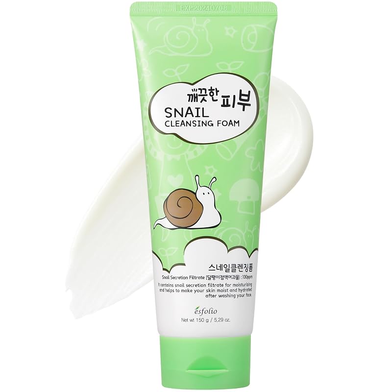 esfolio Espuma de Limpeza Facial com Extrato de Caracol, 150 g