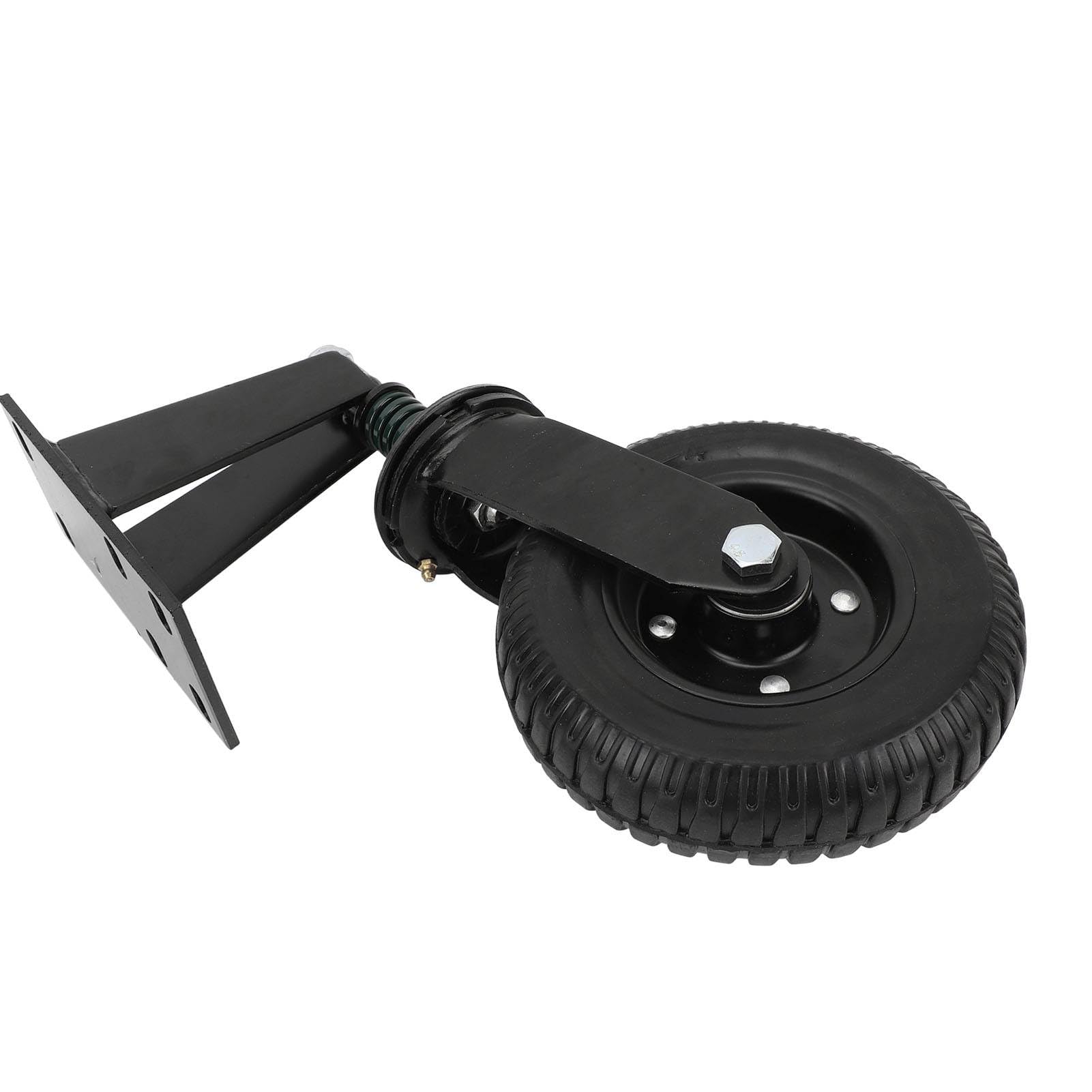 Ruota per Cancello Scorrevole, 20 cm, Rotazione 360°, Portata 272 kg, con Ammortizzatore a Molla Silenzioso, per Cancelli Pesanti