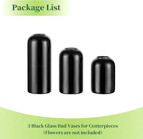 Miniatura 10 de Hewory - Jarrones de cristal para flores, juego de 6 jarrones pequeños de vidrio soplado modernos para centros de mesa, mini jarrón rosa a granel