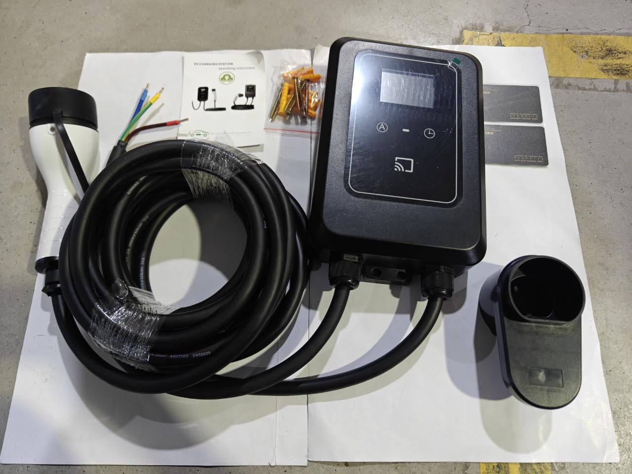 Soluzione di Ricarica Rapida EV 7KW 32A con Cavo da 10 m, Facile,C | stazione di ricarica per veicoli elettrici, resistente, per auto elettriche EV con cavo da 10 m per auto di tipo 2