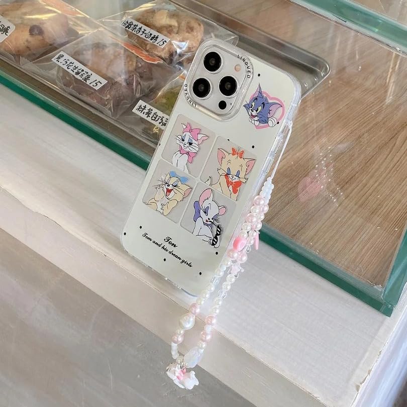 Image of Peeperly Back Cover Case for iPhone 13 Pro Max Scratch Resistant Anti-Slip TPU Shockproof Protective Durable Lively Cartoon Collage Fun Art Case for Girls & Women