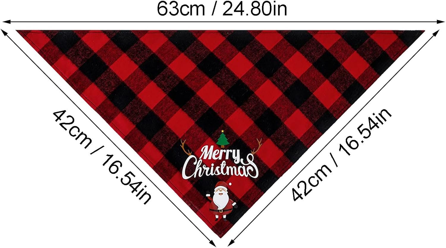 Christmas Dog Bandana Classic Triangle Christmas Print Plaid Pet Scarf Bib Bandana Holiday Accessories Decorations for Small to Large Dogs (G 7
