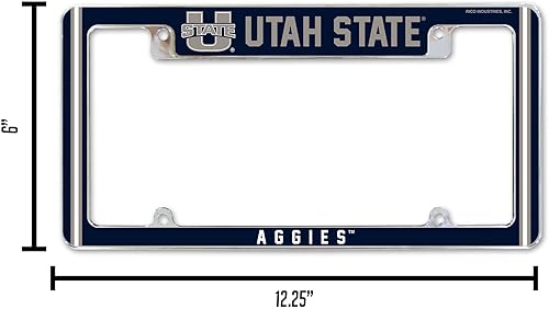 Miniatura 29 de Rico Industries NCAA Classic 12" x 6" Chrome All Over Automotive License Plate Frame for Car/Truck/SUV