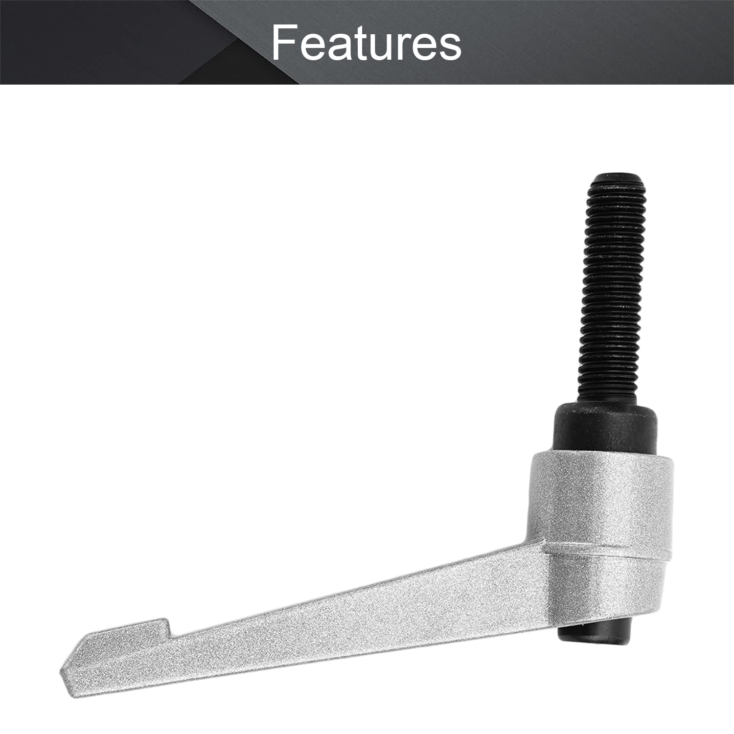 QUARKZMAN 2 Pcs Poignées à Levier De Serrage, Tige Filetée Mâle En Acier Inoxydable 304 M8 X 35 Mm, Poignées Réglables à Verrouillage Rapide, Boutons De Boulon à Poussoir à Cliquet, Noir