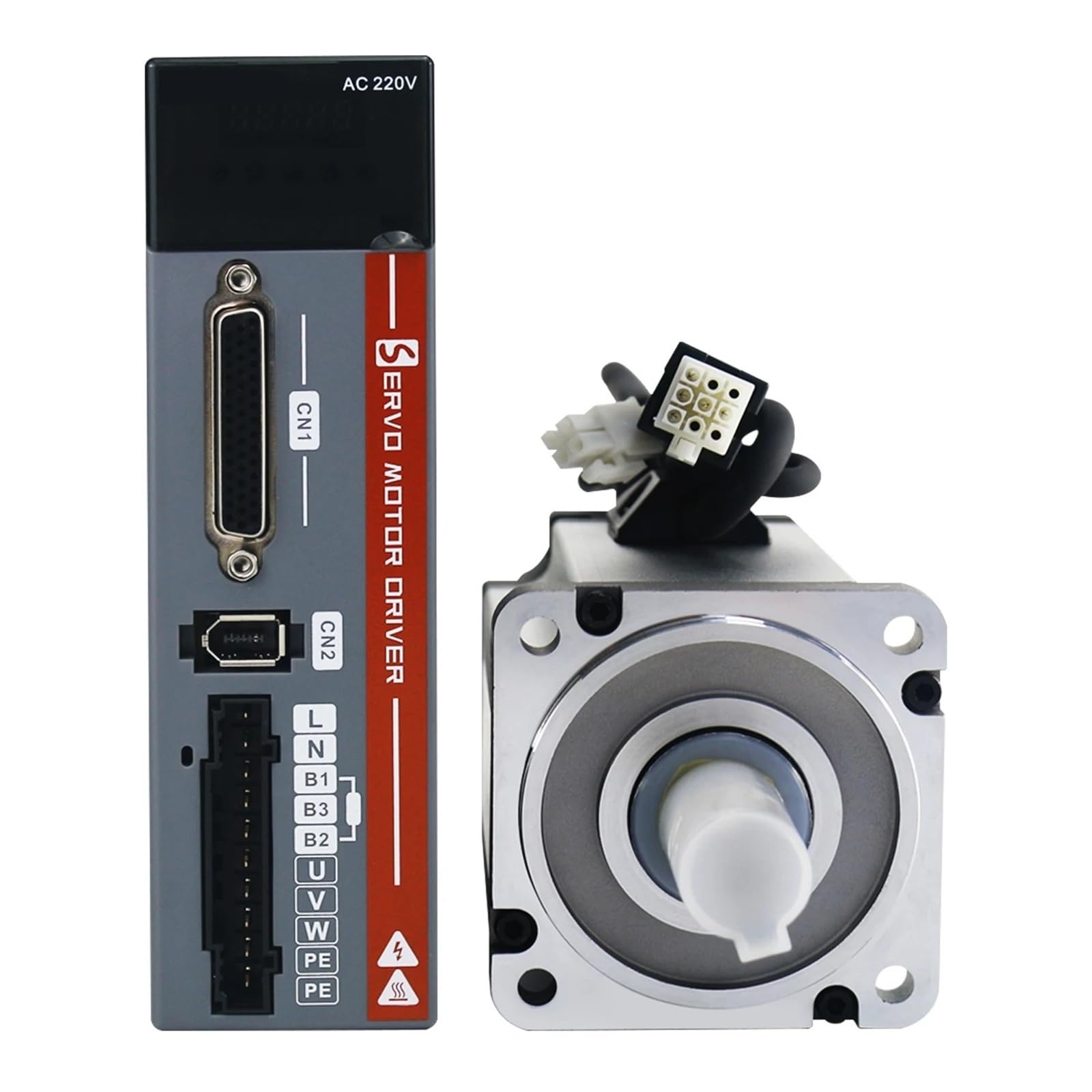 Servo Motor Industry A5 750W/1KW servo Motor with Driver Pulse modbus RS485 servo kit 80ST 3000rpm for Robot arm(1KW 4Nm 17b incremt)