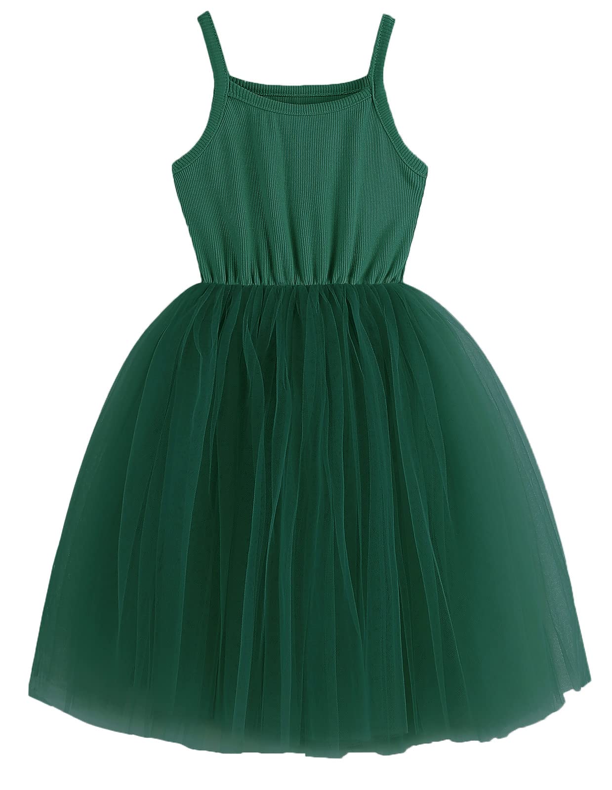 GSVIBK Baby Girls Tutu Dress Sleeveless Toddler Cotton Tulle Skirt Princess Party Prom Dresses