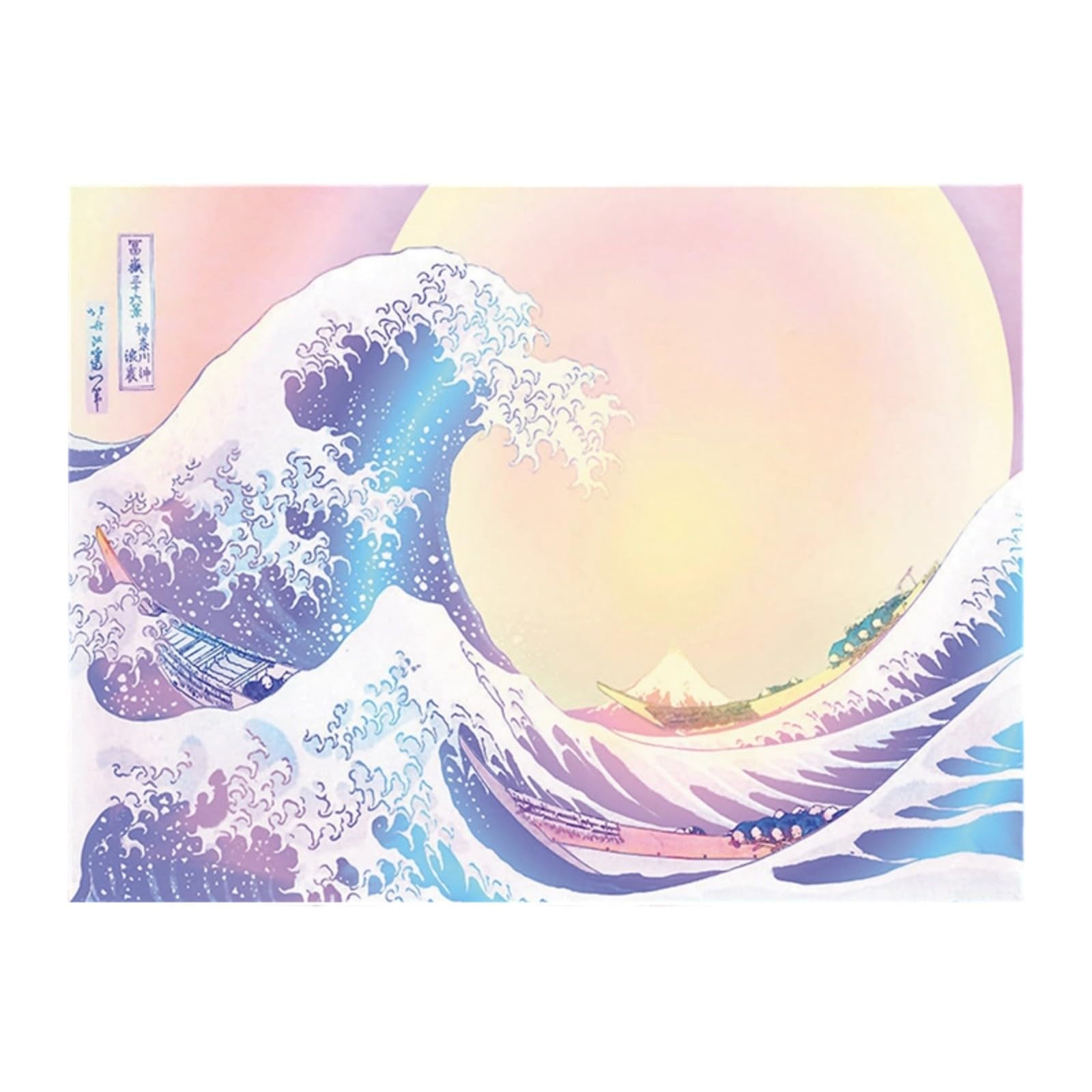 Tsophreniq Japanese Themed Wall Decors Tapestry with Classical Great Waved Pattern Soft Textured for Bedroom Living Room Styling Traditional Japanese Wall Hanging Tapestry
