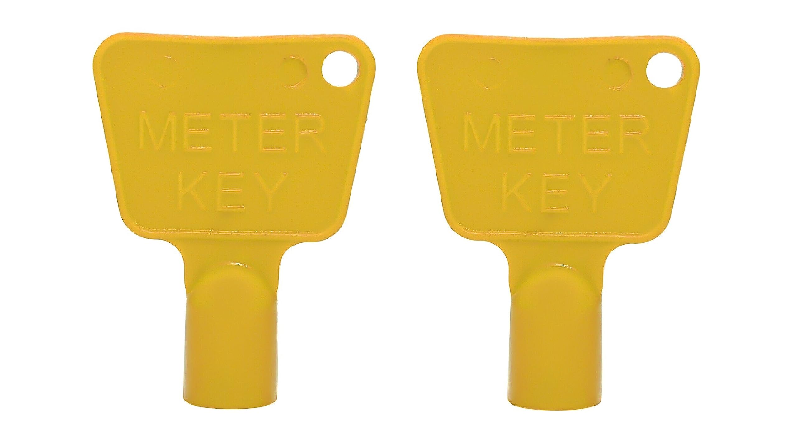 Gas Meter Box Key 2 Pack - Triangle Key - Electric Box Key - Utility Box Key - Used for gas and electric meter boxes (Yellow)