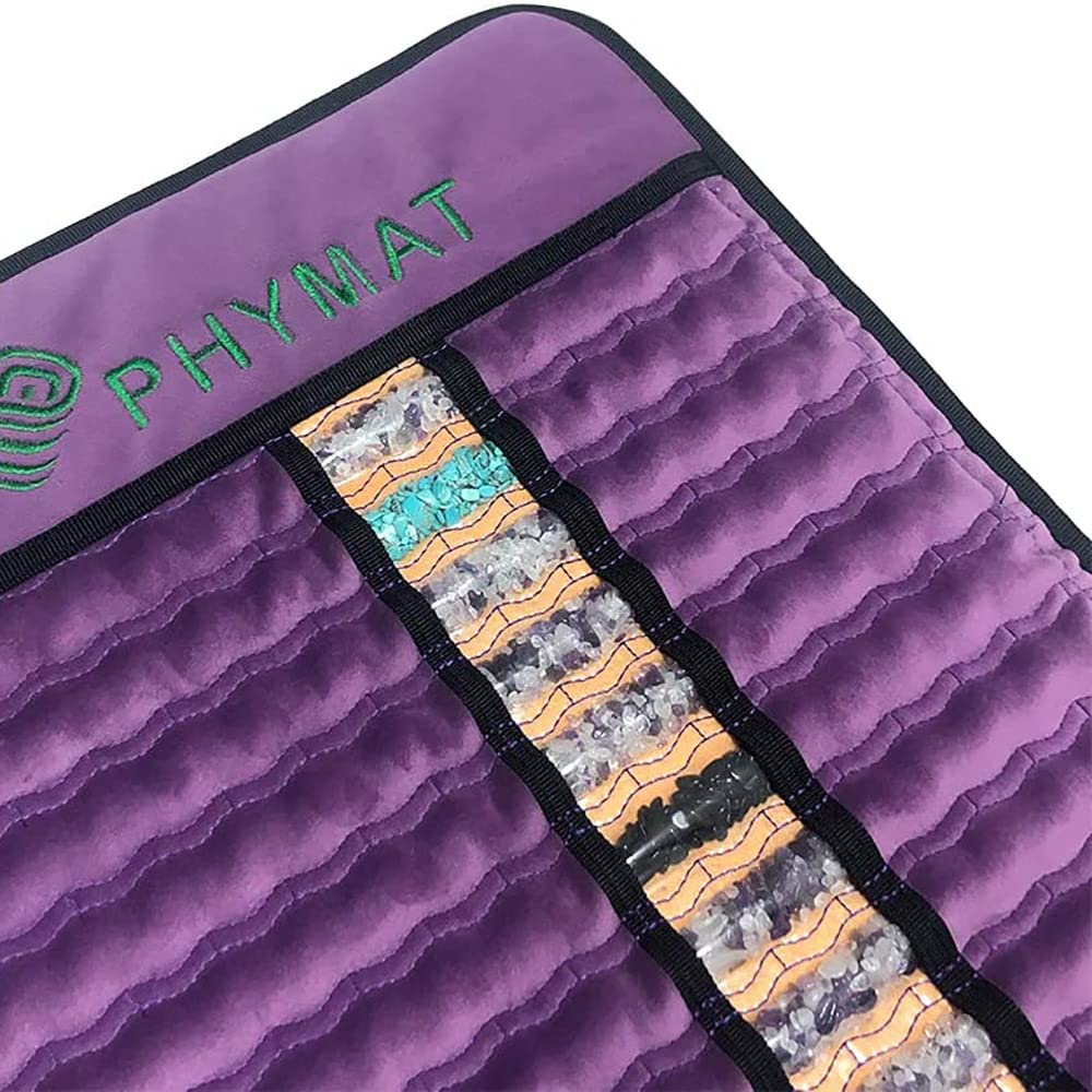 PHYMAT Ametista Infrared Heating Pad Ametista - Tappetino riscaldante a infrarossi a infrarossi, in cristallo naturale, per schiena, fianchi, cosce (60 x 40 cm)