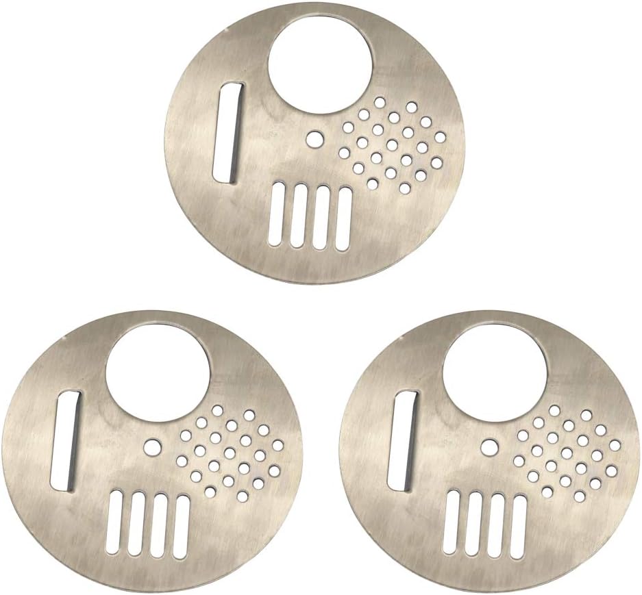 6pcs Metal Beehive Entrance Rotation Whirling Beehive Bee Keeping Tool Honey Beekeeper Equipment (Silver)