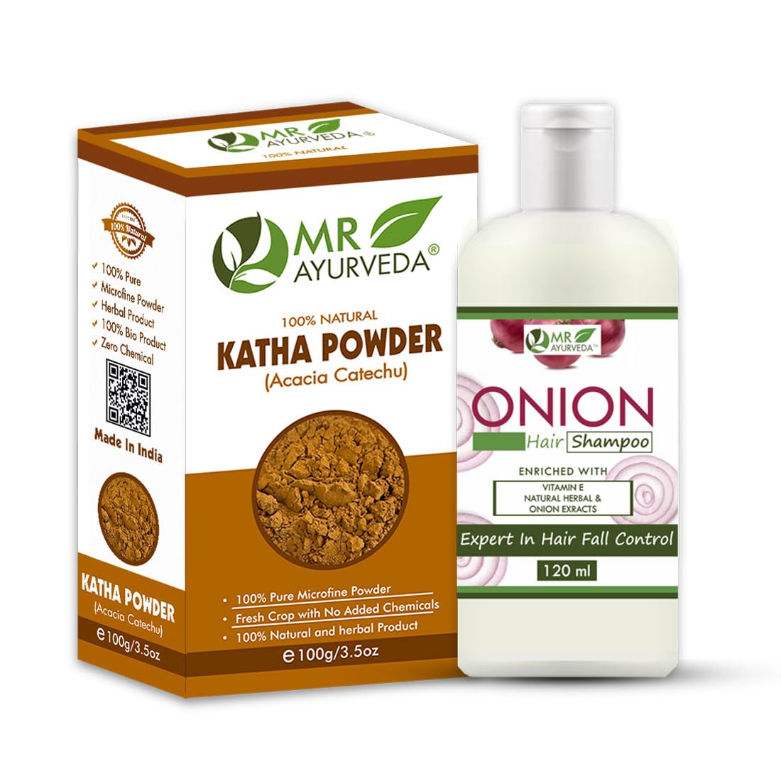 MR Ayurveda Katha Powder & Onion Shampoo - Set of 2 (220 Grams)-image-13