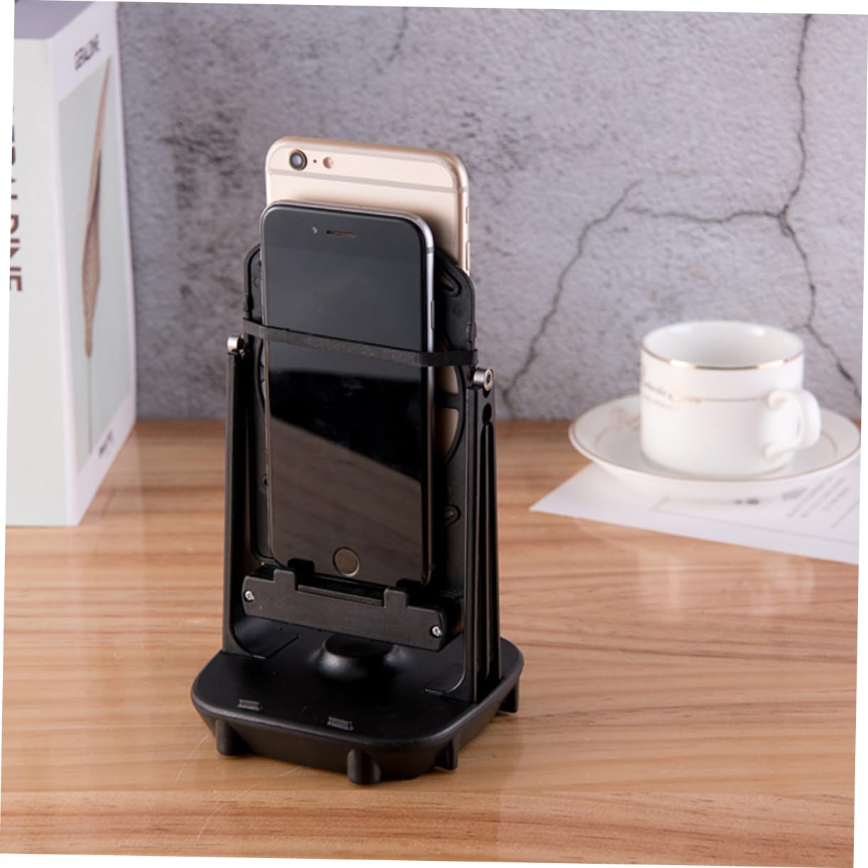 OHPHCALL Stainless Steel Brush Stepper for Dual Phones Mute Pedometer Phone Wiggler Base Bracket Exercise Device