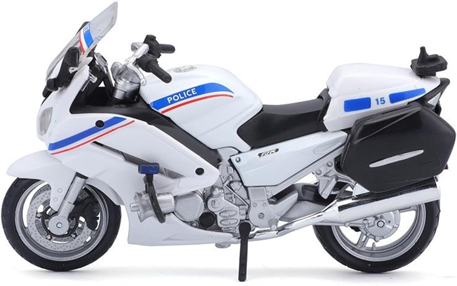 HTASFCI Motorcycle Model for Yamaha FJR1300A Bike,for BMW R 1200 RT UK Police Car,1:18 Police Motorcycle Model Decoration Simulation Car Gift(White)
