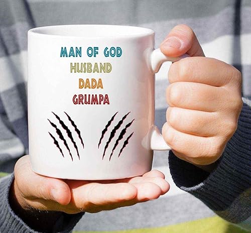 Miniatura 5 de Novelty Gift Dada Grumpa's Gift, an Ideal Birthday Present for a Believer - Unique Family Christians Prayers on 11 Oz White Ceramic Coffee Mug