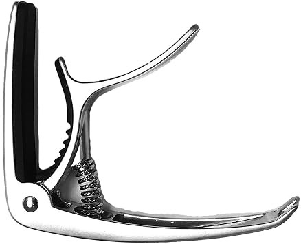 Donner DC-2 Guitar Capo for Acoustic and Electric Guitar,Ukulele Capo Silver