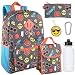Boy's 6 in 1 Backpack Set Including A Backpack, Lunch Bag, Pencil Case, Water Bottle, Keychain, And Clip (Emoji)