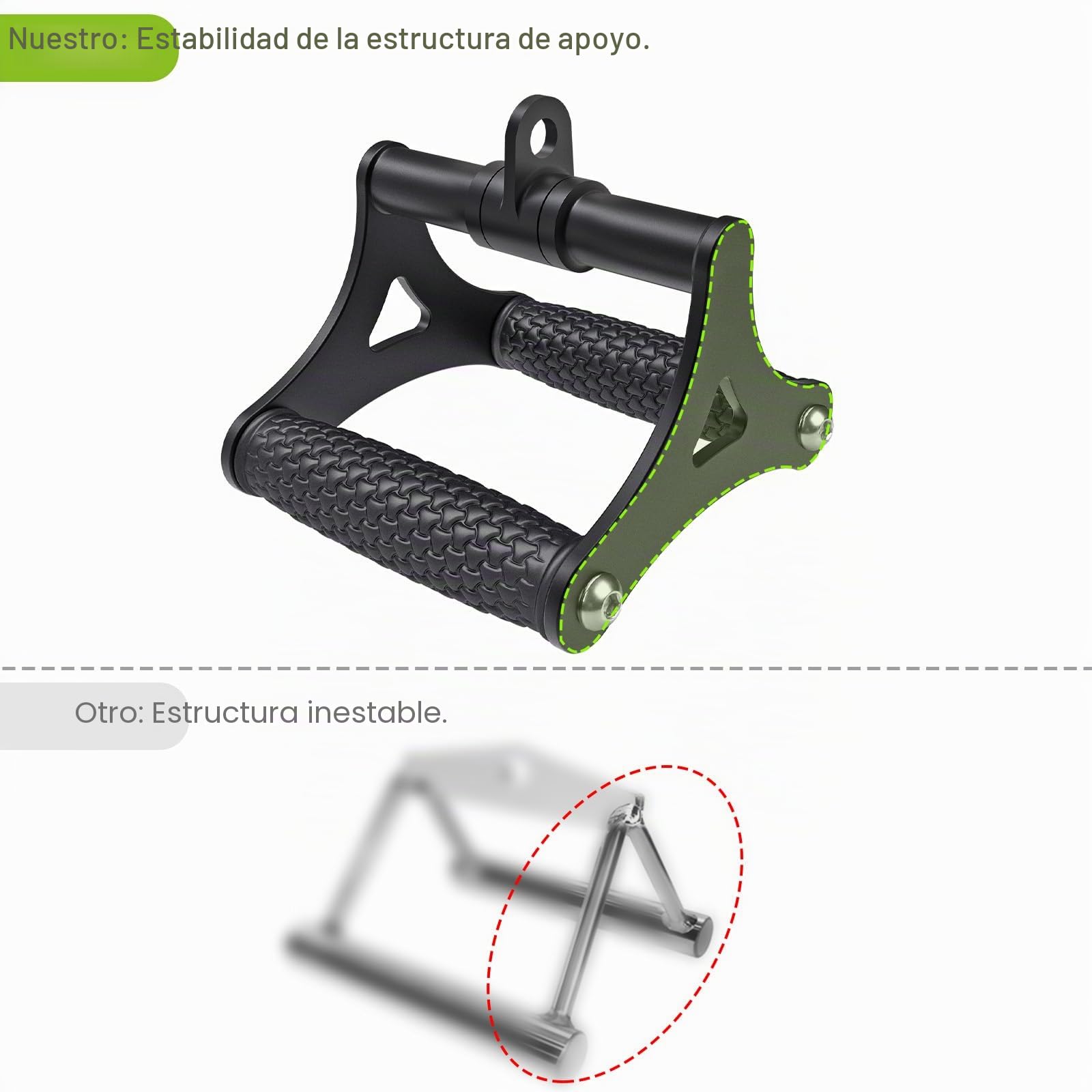 Kipika Mango Doble D Resistente, Accesorio de Cable de Barra en V