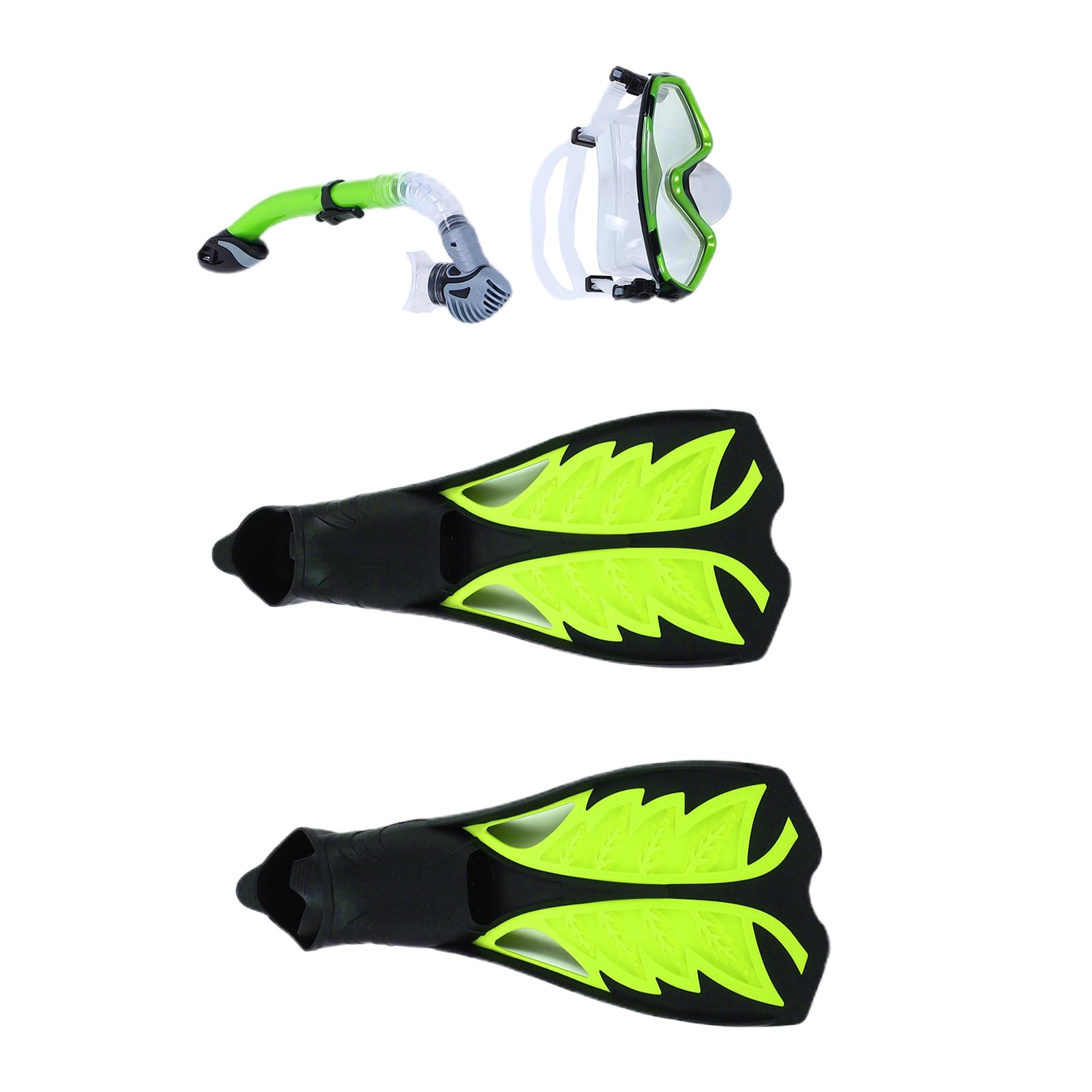 Juego de Snorkel para Adultos, Equipo de Snorkel Profesional con Aletas Ajustables y Máscara a Prueba de Fugas para Exploración Subacuática, Kit de para Natación