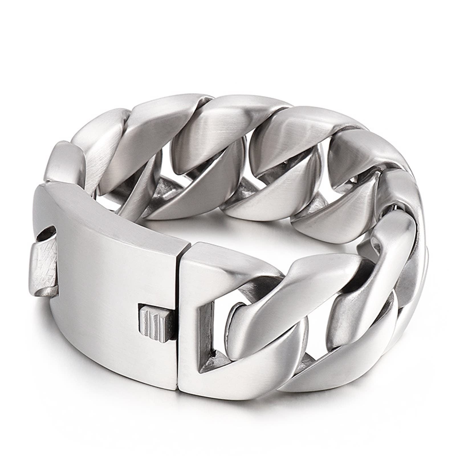 Bracelet Homme Personnalisé Argent， Bijoux Bracelet Homme Chaîne Épaisse Tressée Acier Inoxydable Bracelets Jonc