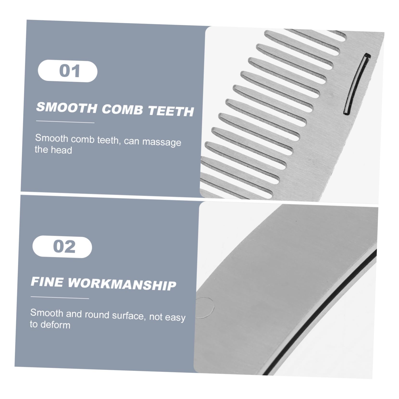 3pezzi Pettine Mini Acciaio Inossidabile Portatile Foldable e Antistatico Per Styling Barba e Strumento Compatto Da Viaggio Per Uomini