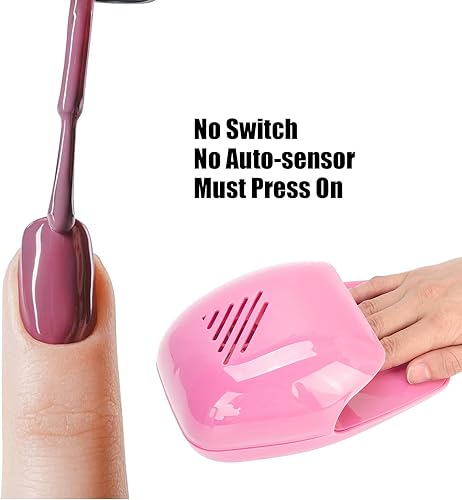 Miniatura 3 de Mini secador de gel de esmalte de uñas, secador de uñas portátil con ventilador y lámpara de esmalte de uñas ligero, herramienta sopladora adecuada