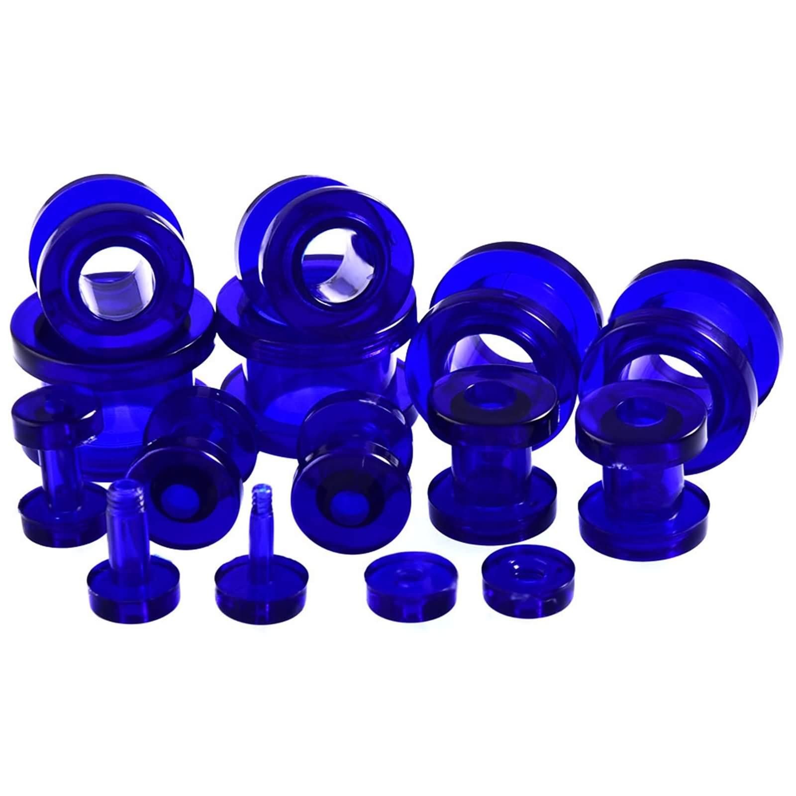 Acryl-Ohrring-Messgeräte-Set, 28-teilig, Verjüngungen für Ohrmessgeräte, Verschiedene Größen, gemischte Farben, Ohrstöpsel-Expander