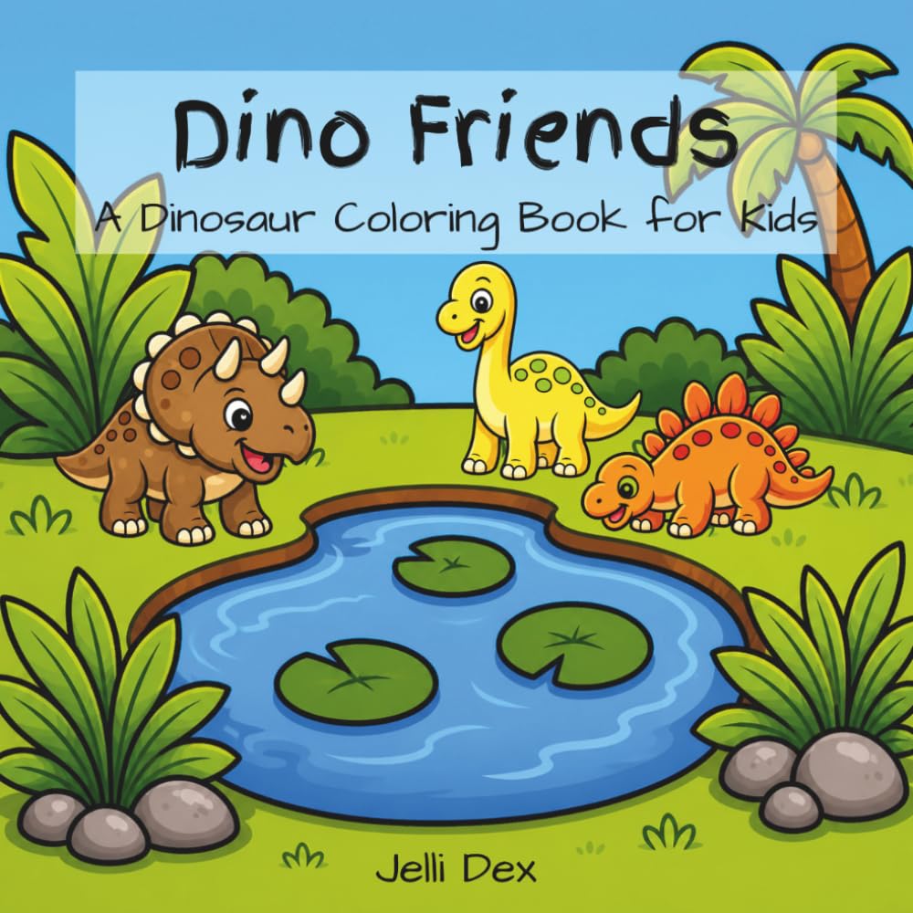Dino Friends: A Dinosaur Coloring Book for Kids
