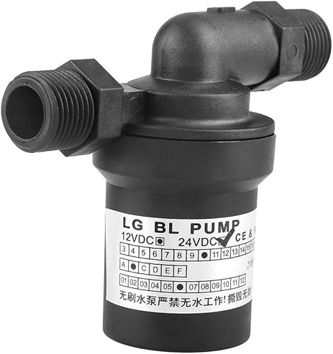 Miniatura 2 de Bomba de circulación de agua caliente, DC 24V 18W 11LMin (2.9gpm) montaje para calentador de agua solar circulación caliente
